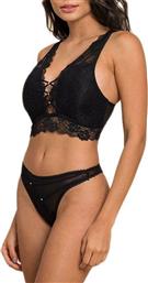 Γυναικείο Σετ Bralette - String Cotton Hill Δαντέλα Μαύρο από το Suc