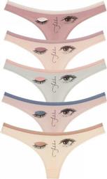 Γυναικείο string Donella EYES Βαμβακερό 5 τεμάχια Πολύχρωμο από το Suc