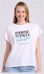 Γυναικείο T-shirt Pop Art Τύπωμα Στην Πλάτη