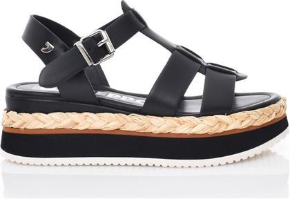 Γυναικεία Σανδάλια με Λουράκι Flatforms σε Μαύρο Χρώμα Gioseppo