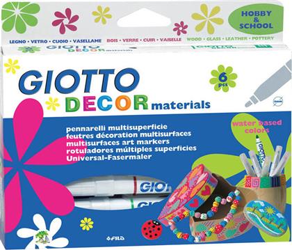 Decor Materials Σετ Μαρκαδόροι Χειροτεχνίας 6τμχ Giotto από το Moustakas Toys