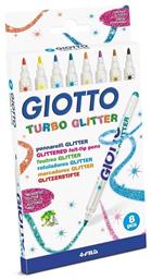 Turbo Glitter Glitter Μαρκαδόροι Ζωγραφικής Λεπτοί σε 8 Χρώματα Giotto