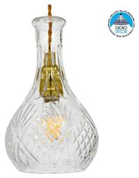 Rum Κρεμαστό Φωτιστικό Διάφανο 14x23εκ. GloboStar