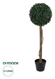 Τεχνητό Φυτό σε Γλάστρα Artificial Garden BUXUS Μπεζ 90cm GloboStar