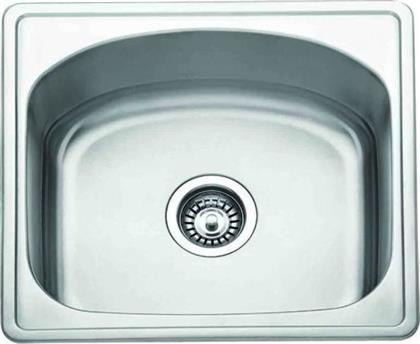 Tetras 363 Ένθετος Νεροχύτης Inox Σατινέ 36x34.5cm Ασημί Gloria