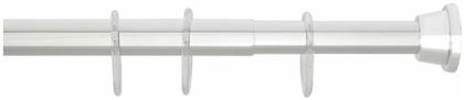 1210 BG-1125006 Πτυσσόμενη Βέργα Κουρτίνας Μπάνιου Ίσια από Αλουμίνιο Chrome 160-260cm Grekon