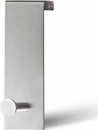 Κρεμάστρα Πόρτας Ανοξείδωτη Μονής Θέσης Ασημί 4x3.5x13εκ. Grekon