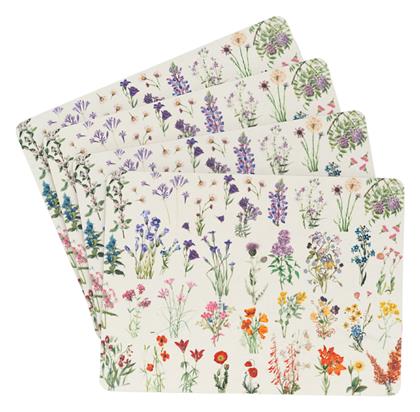 Botanical Wild Flowers Σουπλά από Φελλό Πολύχρωμο Grupo Erik