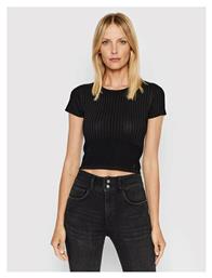 Γυναικείο Crop Top Κοντομάνικο Καλοκαιρινό Μαύρο Guess από το Z-mall