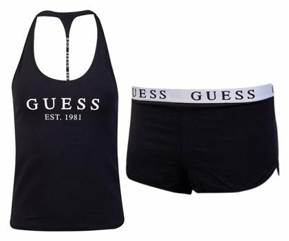 Καλοκαιρινό Γυναικείο Σετ Πιτζάμας Μαύρο Guess