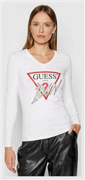 Μακρυμάνικο Γυναικείο Top Λευκό Guess