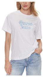 Ss Γυναικείο T-shirt pure white Guess από το Modivo