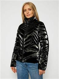 Guess W0BL0DWDH2 Κοντό Γυναικείο Puffer Μπουφάν για Χειμώνα Μαύρο από το Spartoo