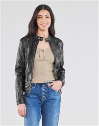 Guess W1GL17WDTZ0 Δερμάτινο Γυναικείο Biker Jacket Μαύρο από το Spartoo