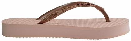 Slim Flatform Glitter Σαγιονάρες σε Ροζ Χρώμα Havaianas