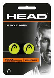 Damp Pro 285515 Αντικραδασμικό Ρακέτας Τένις σε Κίτρινο Χρώμα 2τμχ Head