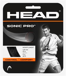 Sonic Pro Χορδή Τένις Μαύρη 12m, Φ1.30mm Head