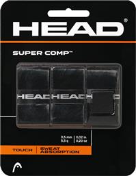 Head Super Comp Overgrip Μαύρο 3τμχ από το Plus4u