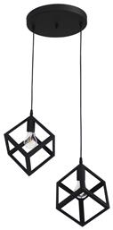 KYVOS/2L BL PENDEL Κρεμαστό Φωτιστικό Μαύρο 34x95εκ. Heronia