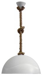SFERA/36 1/L ROPE UT-WH Κρεμαστό Φωτιστικό Λευκό 36x65εκ. Heronia