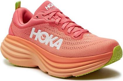 Hoka Bondi 8 Γυναικεία Αθλητικά Παπούτσια Running Πορτοκαλί από το Zakcret Sports