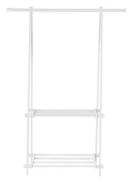 Κρεμάστρα Δαπέδου από Μέταλλο Λευκή 107.5x45x150cm HomCom