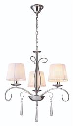 Flaren Πολυέλαιος 3xE14 Ø61cm με Κρύσταλλα Ασημί 77-8195 Home Lighting