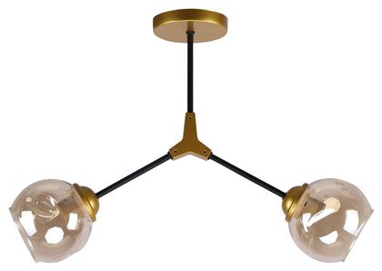 KQ 51454/2 Κρεμαστό Φωτιστικό Μαύρο 56x40εκ. Home Lighting