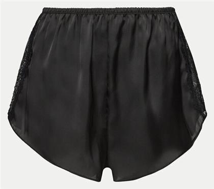 Hunkemöller Καλοκαιρινό Σατέν Γυναικείο Σορτς Πιτζάμας Μαύρο - Hunkemoller