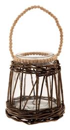 Φαναράκι Rattan Μαύρο 13.5x13.5x8.5εκ. Iliadis