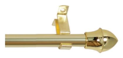 Πτυσσόμενο Μεταλλικό Κουρτινόξυλο Briz-Briz Μονό Φ12mm 55-85εκ. Χρυσό Import Hellas