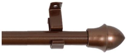 Πτυσσόμενο Μεταλλικό Κουρτινόξυλο Briz-Briz Μονό Φ12mm 55-85εκ. Οξειδέ Import Hellas από το Agiovlasitishome