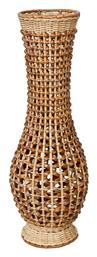 Διακοσμητικό Βάζο Rattan Gucre Μπεζ 25x25x70cm Inart