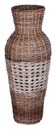 Διακοσμητικό Βάζο Rattan Valeni Καφέ 40x40x100cm Inart