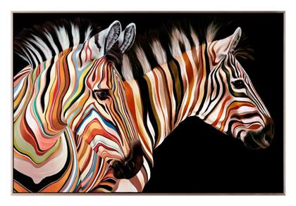 Color Zebra Πίνακας σε Καμβά 93x63cm InTheBox