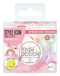 Trio Retro Dreamin Macaron Scrunchy Μαλλιών Ροζ Invisibobble