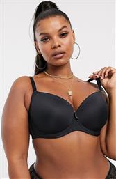Ivory Rose Curve plain t-shirt bra in black από το Asos