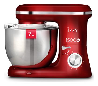 IZ-1500 Κουζινομηχανή 1500W με Ανοξείδωτο Κάδο 7lt Spicy Red Izzy