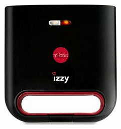 Izzy Milano M-11 Τοστιέρα για 2 Τοστ 800W Μαύρο - Κόκκινο από το Media Markt