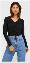 Γυναικείο Crop Top Μακρυμάνικο Μαύρο Jack & Jones