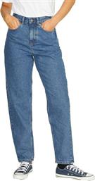 Jack & Jones Γυναικείο Ψηλόμεσο Υφασμάτινο Παντελόνι σε Mom Εφαρμογή Medium Blue Denim από το SportsFactory