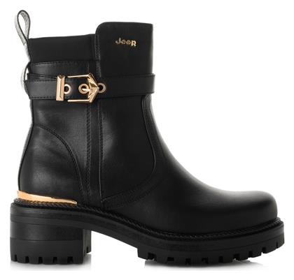 Coventry Γυναικεία Biker Μποτάκια Μαύρα Jeep Footwear