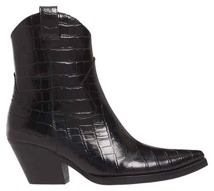 Defence 2 Δερμάτινα Γυναικεία Μποτάκια Cowgirl Black Croco Jeffrey Campbell από το Favela