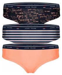 Feel Good III Hipster Βαμβακερά Γυναικεία Slip 3Pack Black/Orange John Frank