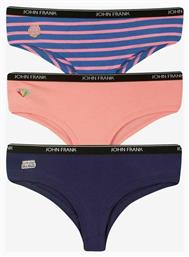 Good Vibes Βαμβακερά Γυναικεία Slip 3Pack Pink/Blue John Frank από το Closet22