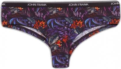 John Frank Leafy Βαμβακερό Γυναικείο Slip Μαύρο από το Closet22