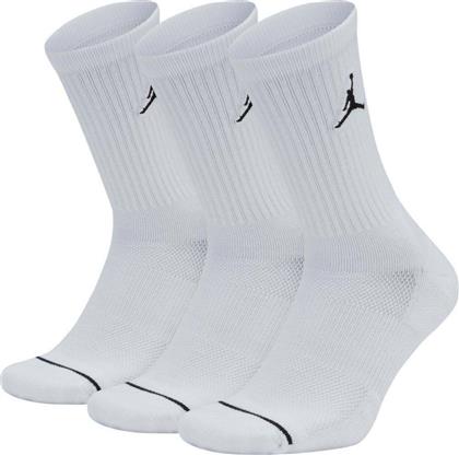 Jordan Everyday Max Αθλητικές Κάλτσες Λευκές 3 Ζεύγη από το Zakcret Sports