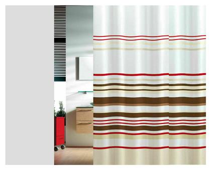 Stripes Κουρτίνα Μπάνιου Υφασμάτινη 180x200 cm Πολύχρωμη Joy Bath