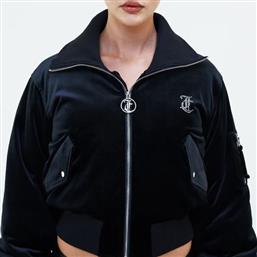 Juicy Couture Κοντό Γυναικείο Bomber Jacket Μαύρο