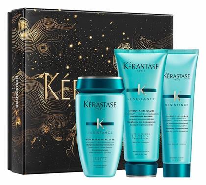 Kérastase Resistance Limited Edition Σετ Περιποίησης Μαλλιών με Σαμπουάν, Conditioner και Θερμοπροστασία 3τμχ - Kerastase